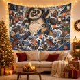 thumbnail image 3 of Ocean Waves Anthropomorphic with Tanuki Raccoon Wide Expression, Mystical Fantasy for Space Lovers, Galaxy Room Decor, Housewarming Gift, Tapestry Wall Hanging for Bedroom and Dorm, 3 of 7