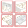 thumbnail image 5 of Bellemave Full Size Captain Bed with Storage Bookcase Headboard and USB Charging Ports Storage Platform Bed with Trundle and Drawers Wooden Bed Frame for Teens, Adult (Full, White), 5 of 10