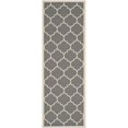thumbnail image 1 of Safavieh Courtyard Anthracite Indoor Outdoor Rug - Runner 2'3" x 12', 1 of 4