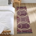 thumbnail image 3 of Yayeee Runner Rug for Bedroom 2'x6' Machine Washable Hallway Non Slip Mat, Gold Abstract Pattern, 3 of 8