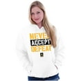 thumbnail image 3 of US Army Logo Never Accept Defeat Unisex Plus Size Hoodie Brisco Brands 2X, 3 of 5