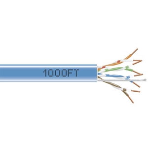 Cat5e Pvc Cable - 1000FT BULK CAT5E BLUE GIGABASE PVC SOLID CABLE 350MHZ