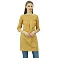 thumbnail image 1 of Phagun Tunique en Coton pour Femmes Manches 3/4 Courte Kurti Blouse d'Été Décontractée, 1 of 7