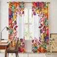 thumbnail image 5 of Kitchen Curtains 84 Inch Length 2 Panels, Fall Grommets Window Treatment Curtain, Thanksgiving Vintage Country Sunflower Pumpkin Thermal Curtains Drapes for Living Room/Bathroom, 5 of 9