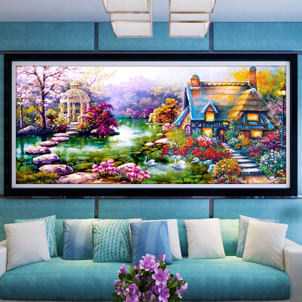 Large 5D Diamond Embroidery Kit Landscape Diamond Painting Living Room Decor