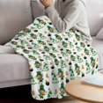 thumbnail image 3 of St. Patrick's Day Blanket Soft Cozy Warm Throw Blanket for Couch, Plush Fuzzy Flannel Fleece Blankets for Sofa, Green Shamrock Gingerbread Man Gold Coin Bed Blankets Gifts for Men, 50"x60", 3 of 9