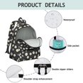 thumbnail image 4 of Daisy Pioneer Flower Black Pattern Backpack for School, Cute School Bag with Adjustable Shoulder Straps and Padded Back, 13.4"x11"x4.7", 4 of 5
