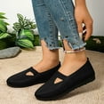 thumbnail image 2 of Miluxas Women’s Flats Shoes Comfortable Knit Solid Color Round Toe Slip on Casual Ballet Flats Dress Shoes Black 9.5(43), 2 of 7