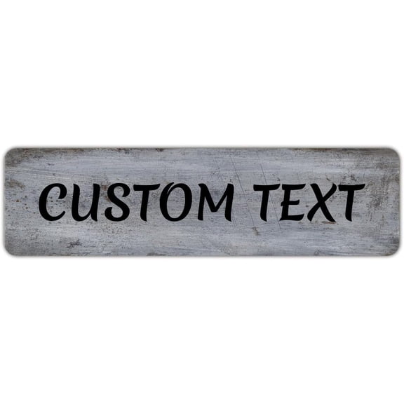 Custom Metal Sign 4x16 Inch Personalized Text Aluminum Rust-Resistant Sign for Home Office Outdoor Business