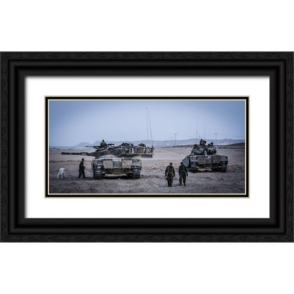 G, Noam 32x17 Black Ornate Wood Framed with Double Matting Museum Art Print Titled - Good Morning