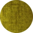 thumbnail image 1 of Ahgly Company Machine Washable Indoor Round Oriental Yellow Industrial Area Rugs, 6' Round, 1 of 4