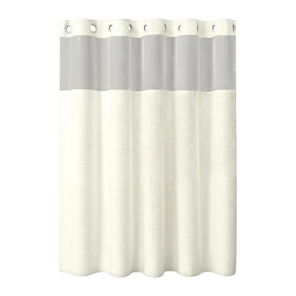 Cortina de ducha, accesorio versátil para baño, forro de hotel, lavable. Crema