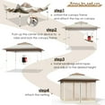 thumbnail image 4 of Pirecart 13' x 13' Outdoor Gazebo Instant Pop Up Canopy Tent with Netting, Metal Frame,Sandbags for Patio, Lawn, Party, Backyard, Garden, Beige, 4 of 8