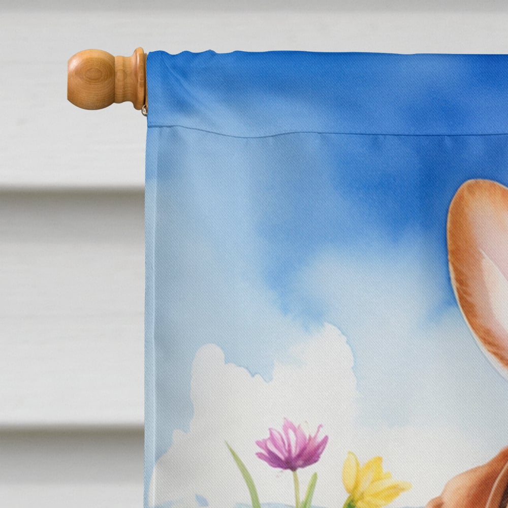 Dogue de Bordeaux Easter Egg Hunt House Flag 28 in x 40 in