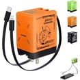 thumbnail image 1 of wonima11 2-in-1 Compatible with Fast Charger,45W Retractable Phone Charger Wall Plug with Lightening and Type-C Cables,for iPhone16/15 Series, Galaxy S25/24,Android and More（Orange）, 1 of 1