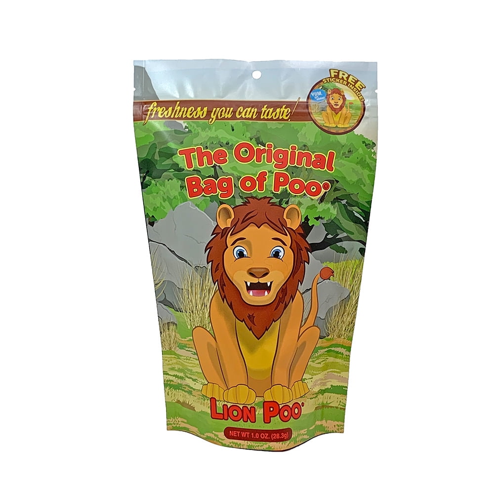 The Original Bag of Poo, Lion Poop (Yellow Cotton Candy), Novelty Gag