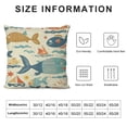 thumbnail image 5 of GOSMITH Funny Fish Throw Pillow Covers Cute Sea Dolphin Take Bubbles Swimming Cushion Cover Comfortable Soft Breathable Home Decor Pillowcase, 5 of 5