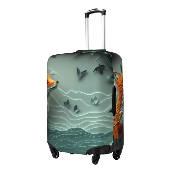 Fotbe Paper Fox Crow Fantasy Funda Protectora para Equipaje, Antirrayones y Resistente a la Suciedad, Compatible con Maletas de 18 a 32 Pulgadas-Small