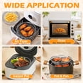 thumbnail image 3 of Walchoice 8 Inch Round Air Fryer Rack, 3Pcs Stackable Dehydrator Racks with Clamp and Silicone Feet, Stainless Steel Air Fryer Accessories for Normal Airfryer Oven Pot, Fit 4.2QT - 8QT Airfryer, 3 of 9