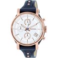 thumbnail image 1 of Fossil Montre Mode Quartz Japonais en Cuir Bleu ES3838 pour Femmes, 1 of 3