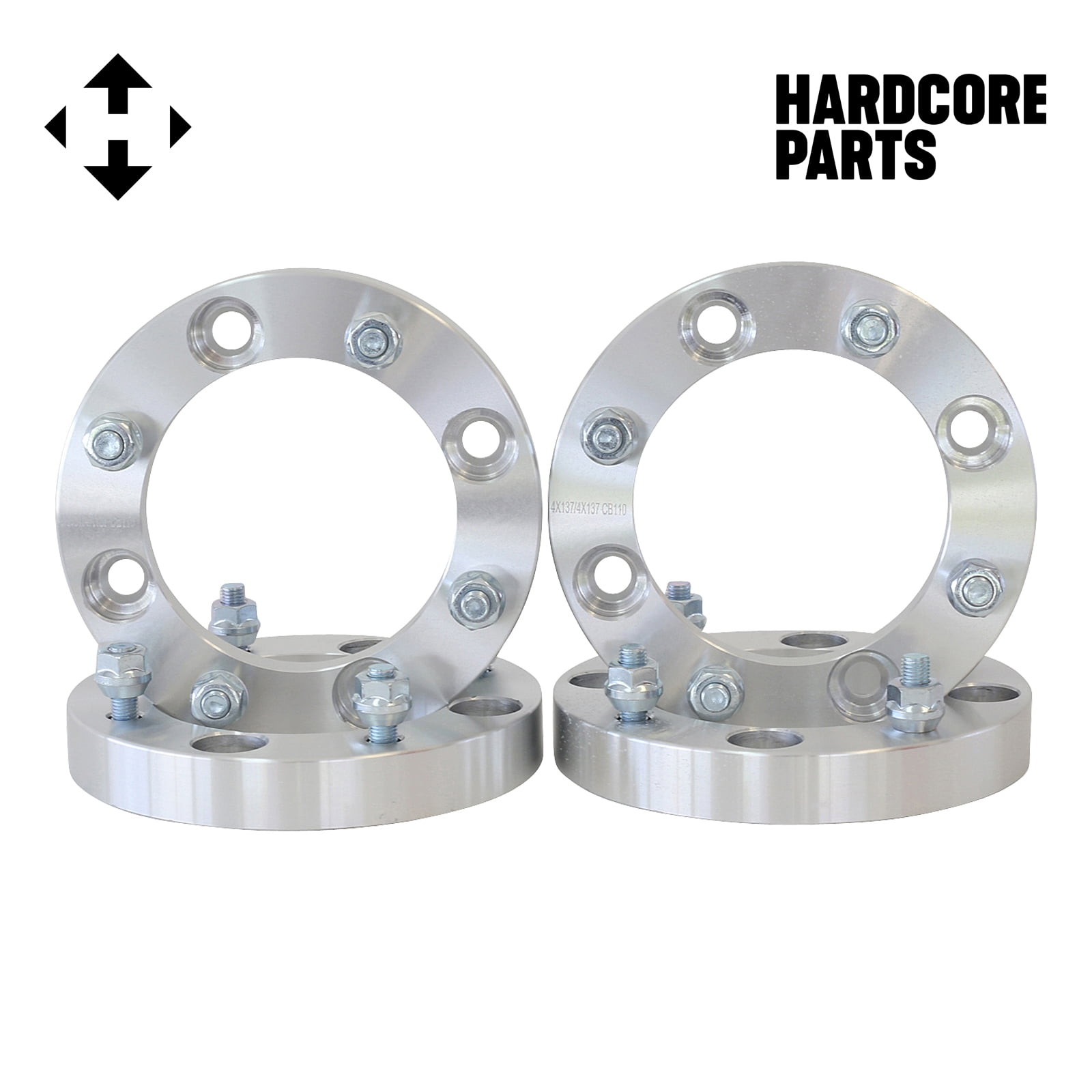 4 QTY 1" 4x110 to 4x137 ATV Wheel Spacer Adapters Center Bore 74mm
