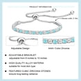 thumbnail image 4 of APSVO Birthday Christmas Jewelry Gifts for Women Teen Girls Stocking Stuffers Kids 925 Silver Plated December Birthstone Tennis Bracelets with Blue Tanzanite Ideas, 4 of 9