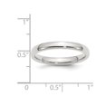 thumbnail image 3 of Ladies Comfort Fit 3mm Wedding Band Ring in Sterling Silver, 3 of 4