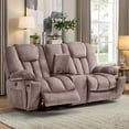 thumbnail image 2 of Ebello Power Lift Recliner Loveseat, Electric 2-Seater Sofa with Storage Console, USB Ports and Cup Holders for Living Room, Light Brown, 2 of 9