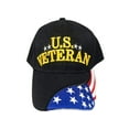 thumbnail image 2 of Black Duck Brand Embroidered U.S. Veteran Adjustable Baseball Hat/Cap with Stars & Stripes on Bill (4 Hats), 2 of 3
