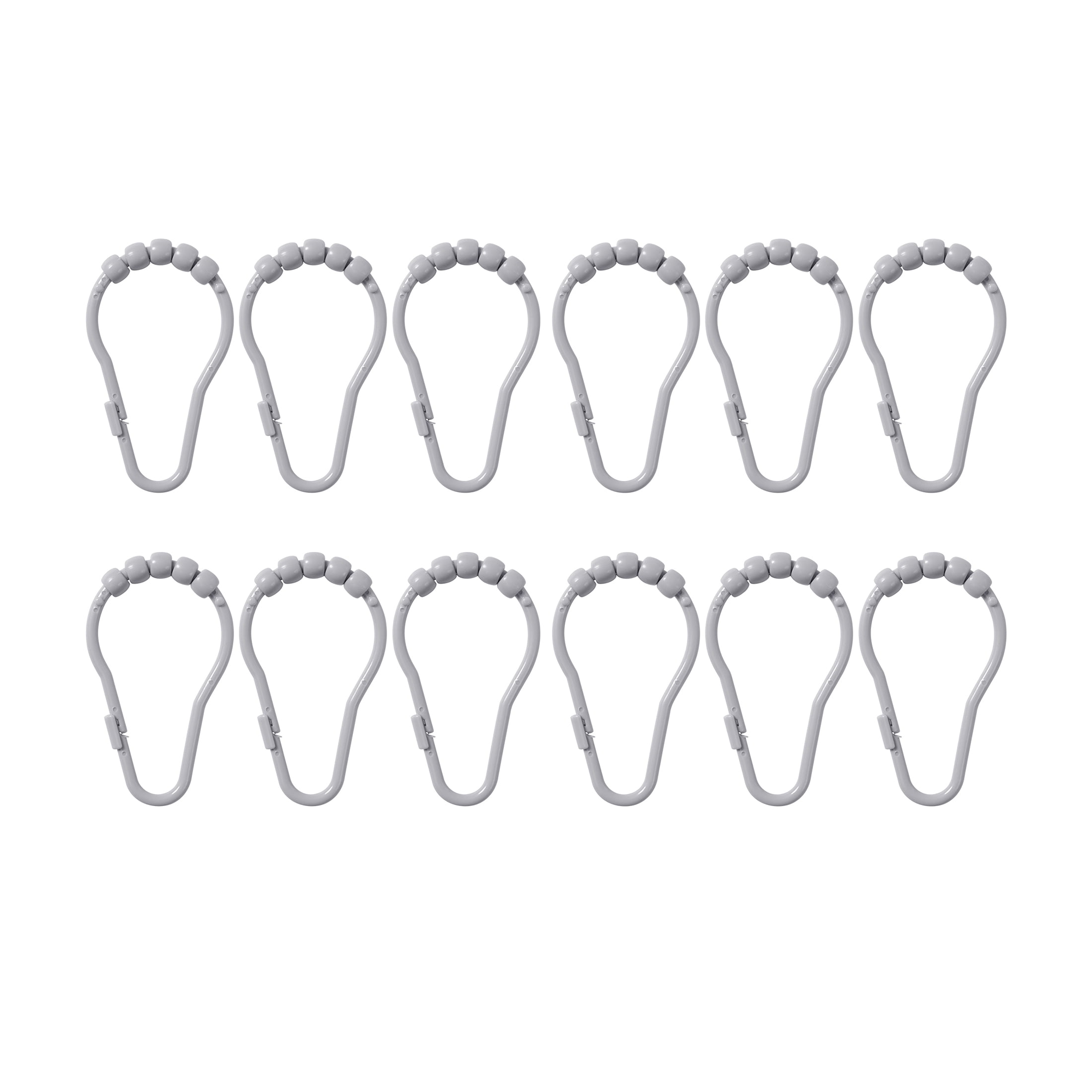 Mainstays 15-Piece Grey Solid Polyester Shower Curtain Bath Set, 70" x 72"