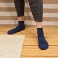 thumbnail image 3 of BambooMN Unisex Mens and Womens Quarter Socks Made of Rayon from Bamboo - Navy - 4 Pairs - Large, 3 of 7