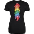 thumbnail image 2 of Halloween Rainbow Heart Unicorn Costume Pony Juniors Soft T Shirt Black 2XL, 2 of 2