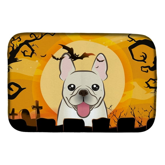 Carolines Treasures BB1796DDM Halloween French Bulldog Dish Drying Mat 14 x 21" multicolor