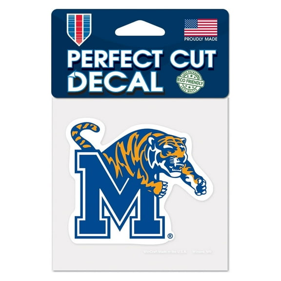 NCAA Memphis Tigers Prime 4" x 4" Perfect Cut Decal