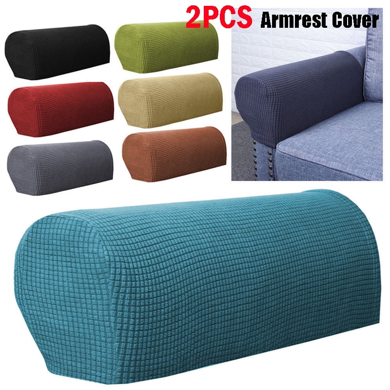 Sofa Armrest Covers 2 Pieces Set Water Repellent Anti Slip High