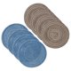 thumbnail image 1 of Uxcell 8 Pcs Manteles Individuales Redondos Tejidos, Mantel Lavable de 7 Pulgadas Resistente al Calor Decorativo para Mesa de Comedor Encimera, Café/Azul, 1 of 7
