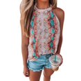 thumbnail image 3 of Tank Tops for Women Athletic Works Women's Summer Snake Print Raglan Sleeveless Blouses Basic-T Shirt Tops Tank, 3 of 9