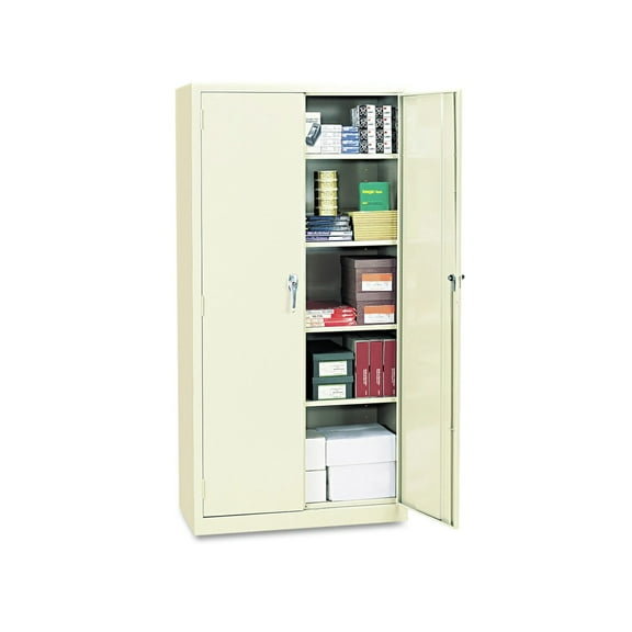 Alera Assembled 72" High Storage Cabinet w/Adjustable Shelves 36w x 18d Putty CM7218PY