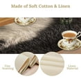 thumbnail image 4 of Cowhide Table Runner Black and White Milk Cow Western Style 3D Cow Fur Skin Texture Table Runner for Living Room Kitchen Dining Table Decoration 13x70in, 4 of 6