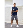 thumbnail image 4 of COOFANDY Mens Polo Shirt Casual Short Sleeve Button Collared Polo Golf Shirt Pocket Soild Cotton Tees T Shirt, 4 of 6