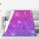 thumbnail image 1 of Balery Pink Purple Glitter Manta de Felpa Suave y Acogedora – Cobija de Franela Aterciopelada para Cama, Lavable y Cálida para Sofá, Mascotas, Transpirable-80"x60", 1 of 7