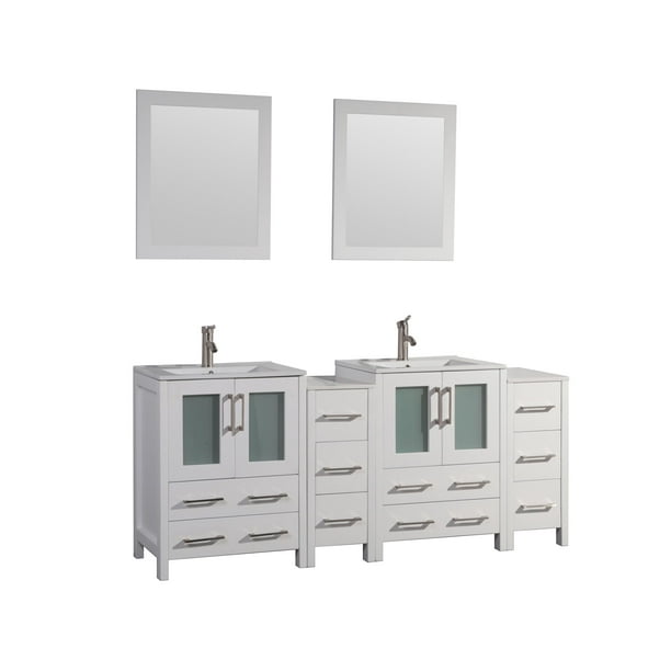 Vanity Art 72 Inch Double Sink Bathroom Vanity Set With Ceramic Vanity Top Walmart Com Walmart Com