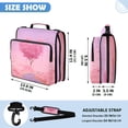 thumbnail image 3 of Zipper Binder with Shoulder Strap 2 inch 3 Ring Waterproof File Folder Organizer Bag 500 Sheet Pink Heart-shaped Tree, 3 of 8