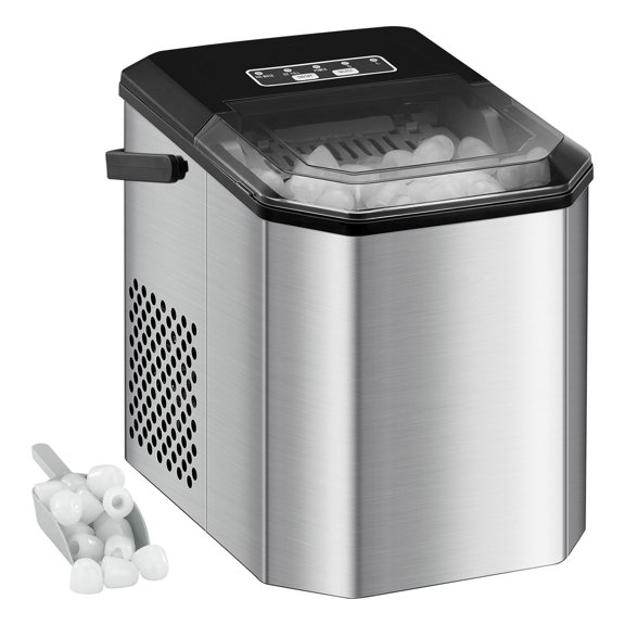Yiwa Bullet Ice Maker Countertop with Handle up to 26lbs for Home Kitchen Office Party