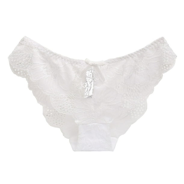 Rovga Seamless Panties Females Lace Panties White Knickers Briefs 1 Pcs ...