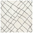 thumbnail image 6 of SAFAVIEH Sparta Searlait Geometric Polyester Shag Area Rug, Ivory/Grey, 5'1" x 7'6", 6 of 10