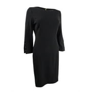 DKNY Women's Long-Sleeve Sheath Dress (6, Black)