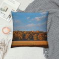 thumbnail image 2 of GOSMITH Throw Pillow Cover- Deciduous Forest Indian Summer Forest Arable Red White, 2 of 5