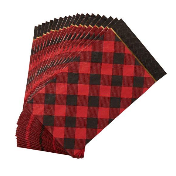 Sophistiplate Buffalo Check 3-Ply Guest Towel, 20-pk