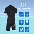 thumbnail image 2 of Traje de neopreno con cremallera frontal para hombre Traje de neopreno de manga corta resistente al desgaste para surf subacuático Hugtrwg Para estrenar, 2 of 9